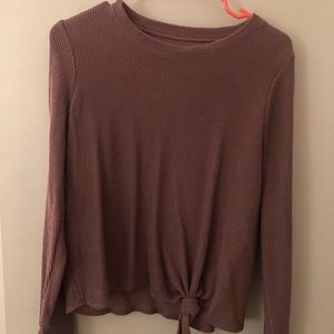 Madewell waffle tie top